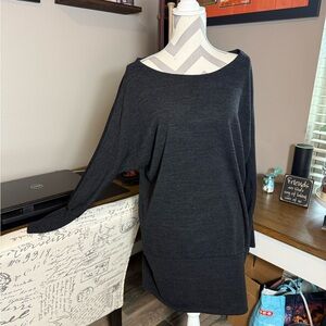 Black Off-the-Shoulder Sweater with Oversized Fit